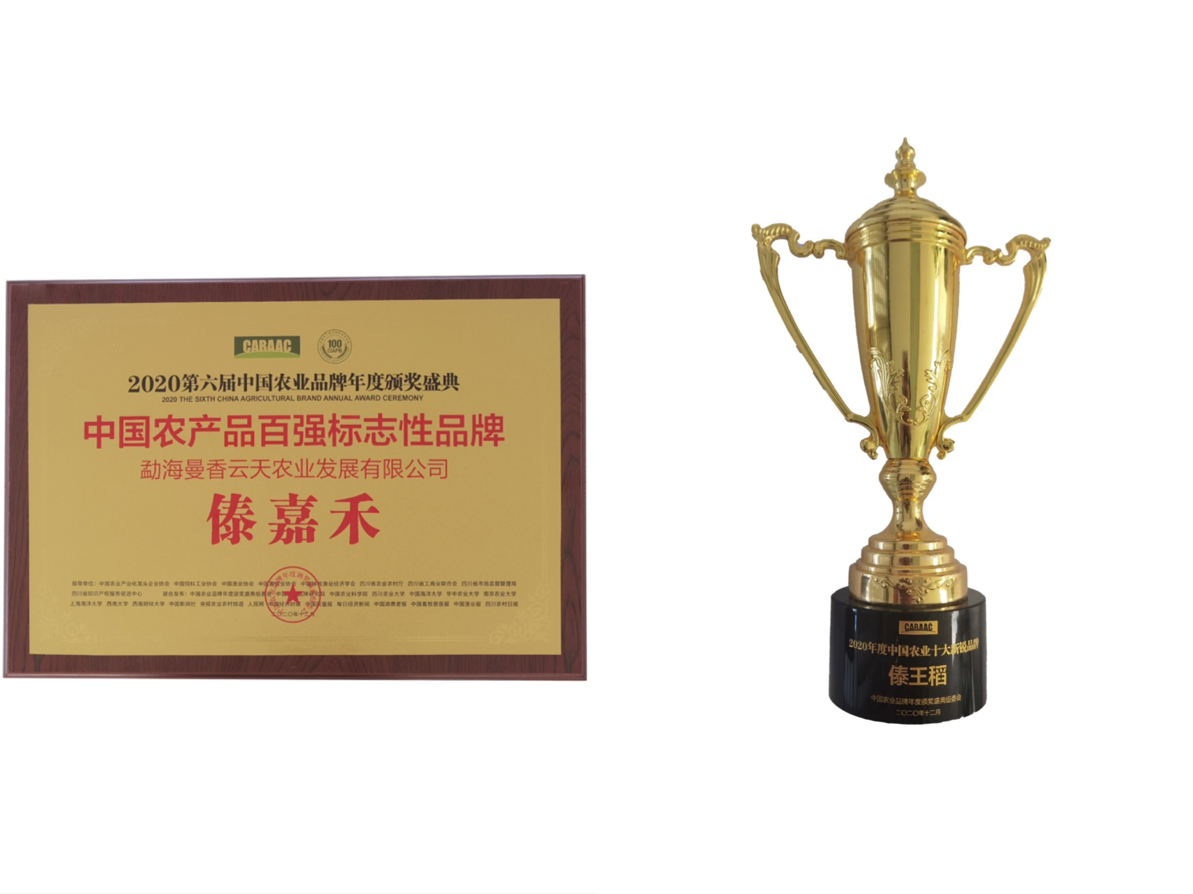 “傣王稻&傣嘉禾勐海香米”上榜“2020中国农产品百强标志性品牌”！
